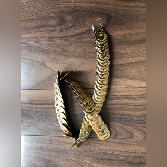 Vintage stretchy coins belt golden - Picture 8 of 9
